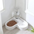 Automatischer Eck-Futter- & Wasserspender für Katzen und Hunde – Platzsparend, 2-in-1