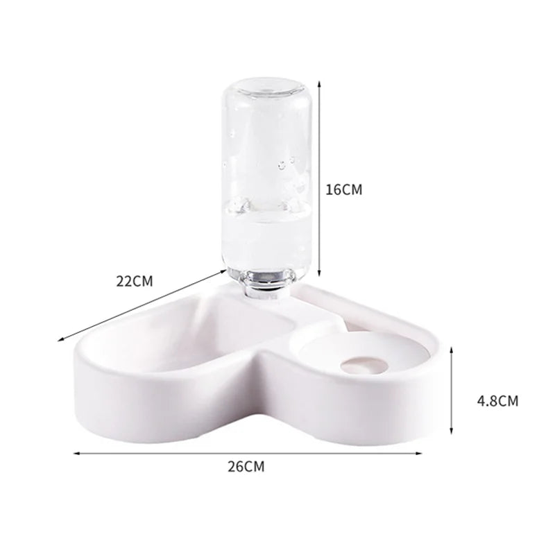 Automatischer Eck-Futter- & Wasserspender für Katzen und Hunde – Platzsparend, 2-in-1
