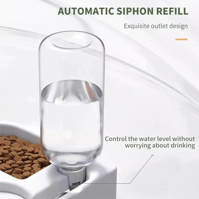 Automatischer Eck-Futter- & Wasserspender für Katzen und Hunde – Platzsparend, 2-in-1